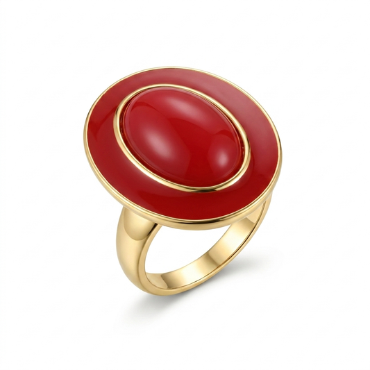 Oval Frame Statement Ring