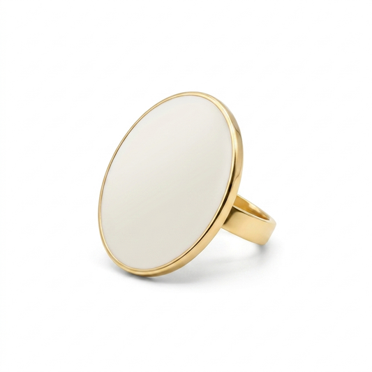 Round Enamel Statement Ring