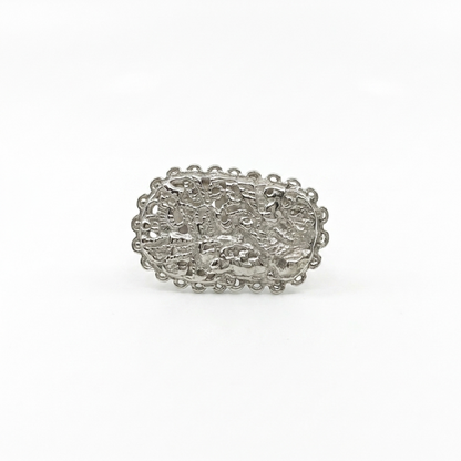 Silver Filigree Metal Band Ring