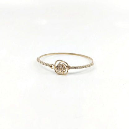 Rose Bloom Crystal Bangle