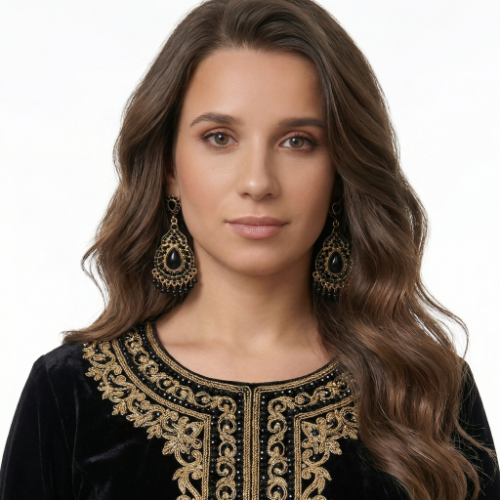 Black Onyx Chandelier Drop Earrings