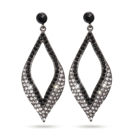 Crystal Pavé Marquise Drop Earrings