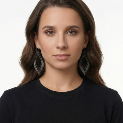 Crystal Pavé Marquise Drop Earrings