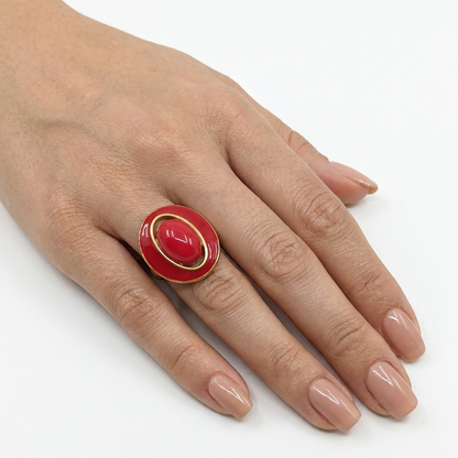 Oval Frame Statement Ring