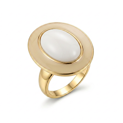 Oval Frame Statement Ring