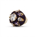 Royal Amethyst & Crystal Dome Ring