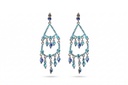 Aqua Crystal Chandelier Drop Earrings