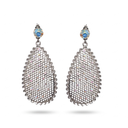 Iridescent Mesh Teardrop Earrings