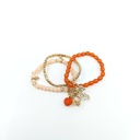Coral Charm Bracelet Stack