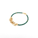 Emerald Green Beaded Charm Bracelet