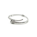 Sparkling Silver Bypass Bangle