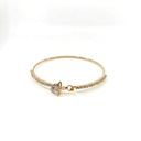 Golden Flora Crystal Bangle