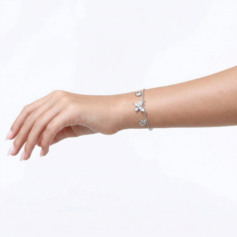 [BAHF027] Crystal Bloom Bangle