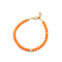 Tangerine Orbit Beaded Bracelet