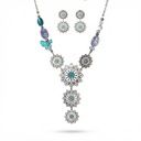 Turquoise Floral Filigree Butterfly Set