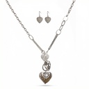 Layered Mixed-Metal Love Heart Set