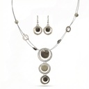 Earth Tone Cabochon Wire Necklace Set