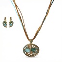 Vintage Filigree Cross Pendant Set