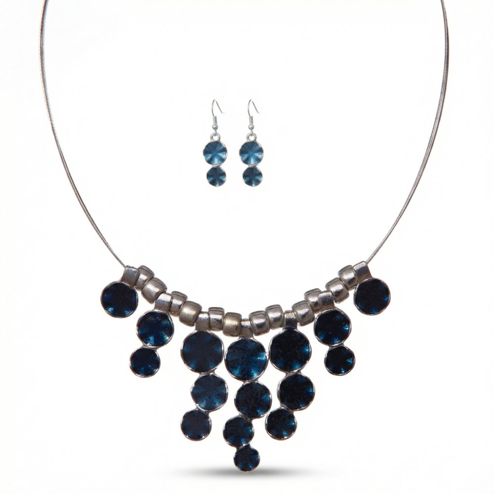 [EGNLF013] Bohemian Coin and Red Bead Statement Set