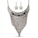 Oxidized Leaf and Burgundy Drop Set