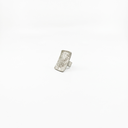 Modernist Brushed Metal Rectangular Shield Ring